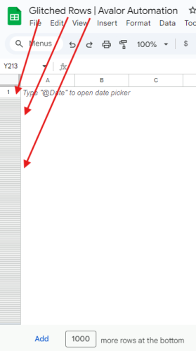 More information about "Glitched Rows For Google Spreadsheets"